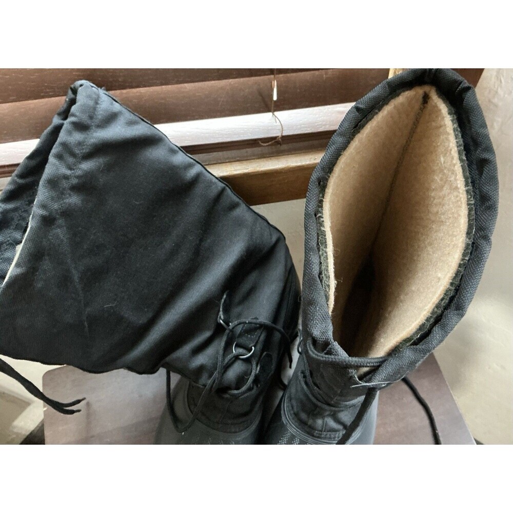 Black Arctic Cat snowmobile Waterproof Drawstring snow boots Men’s Size 10 - Picture 5 of 6